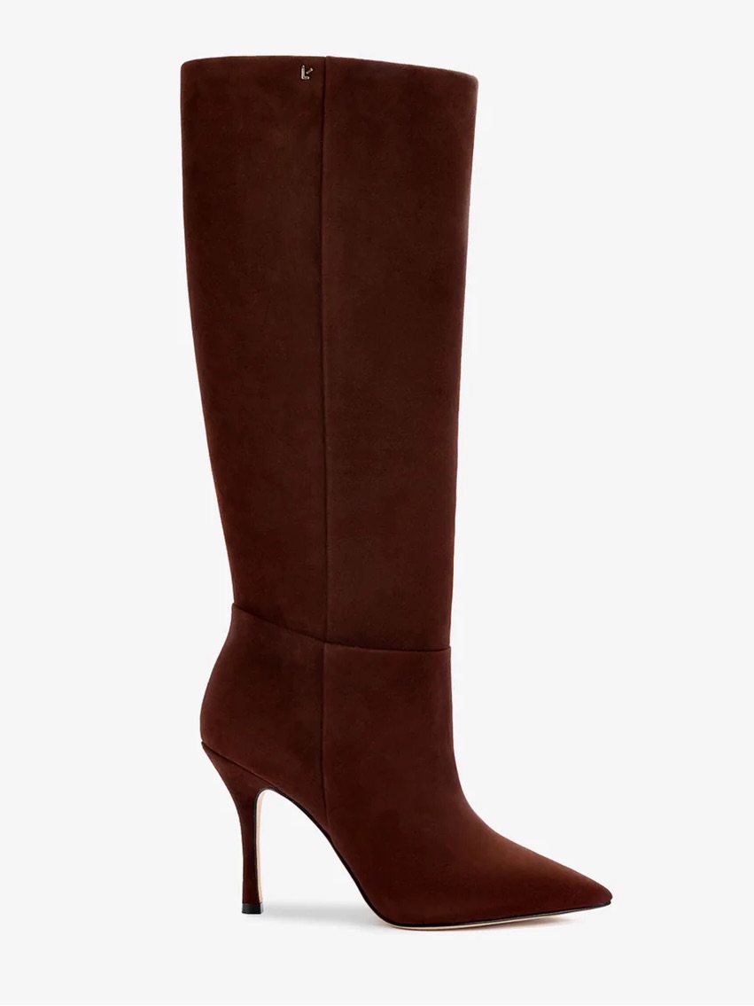 Larroude Kate Boot In Brown Suede Knee High Heels New Size 10 Boots